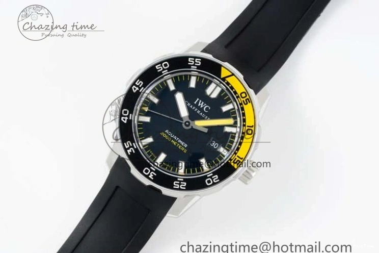 MIROTIME 0211 Bright Aquatimer Automatic SS RSF 1:1 Best Edition Black Yellow Dial on Black Rubber Strap A 7068
